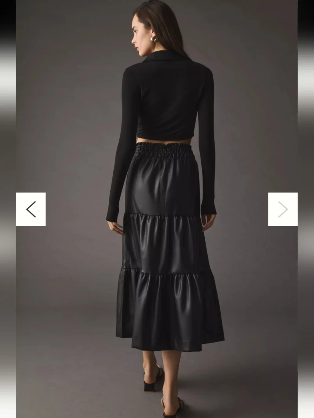 Anthropologie The Somerset Maxi Skirt: Faux Leather Edition Sz M